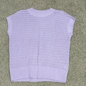 Lavender Knit Sleeveless Top